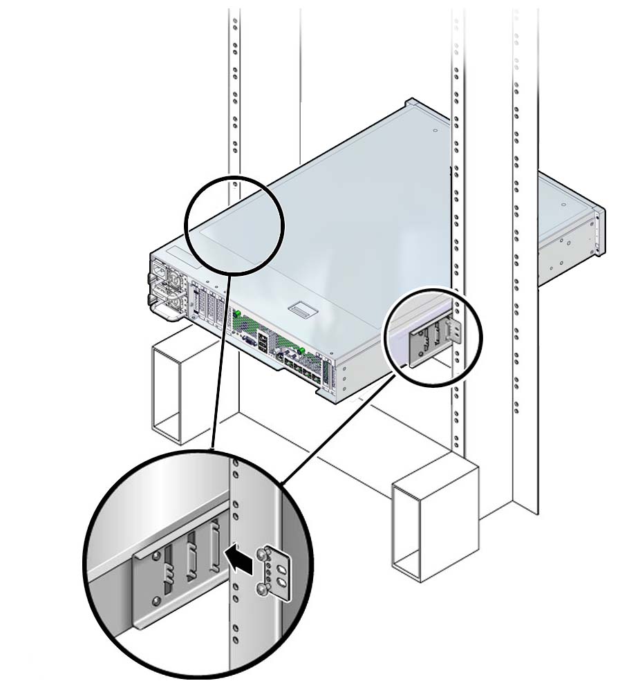 image:Figure showing how to install the rear plate to the                                         side bracket.
