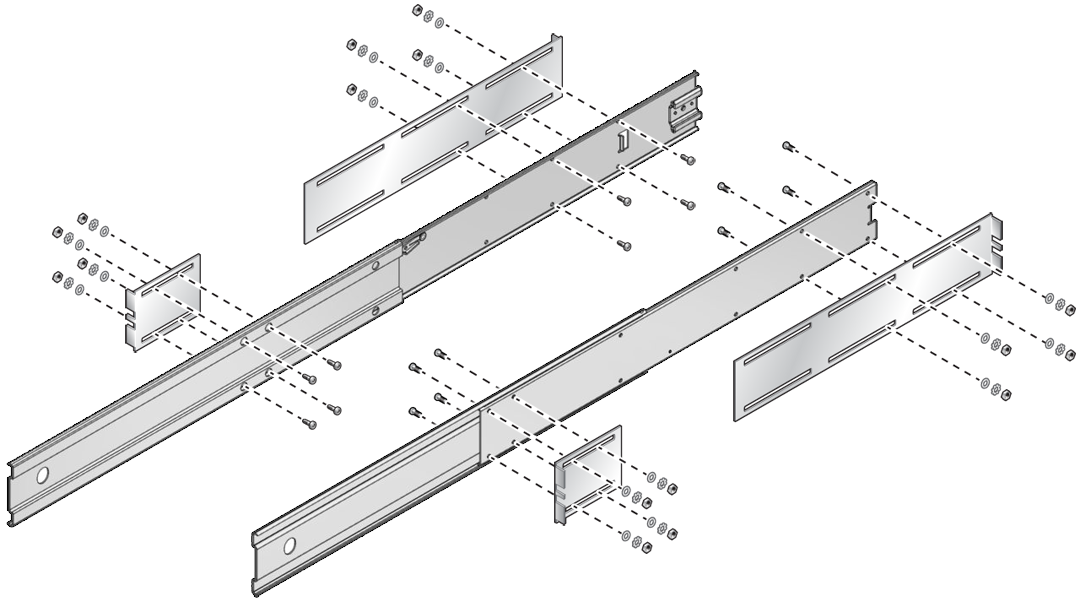 image:Attaching L-brackets to slide assemblies.