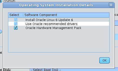 image:The illustration shows the Operating System Installation Details                             window.