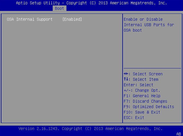 image:This figure shows the window where you can enable or disable                             OSA.