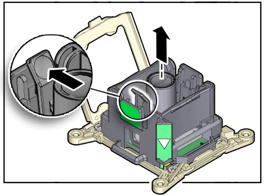 image:The illustration shows engaging the CPU.