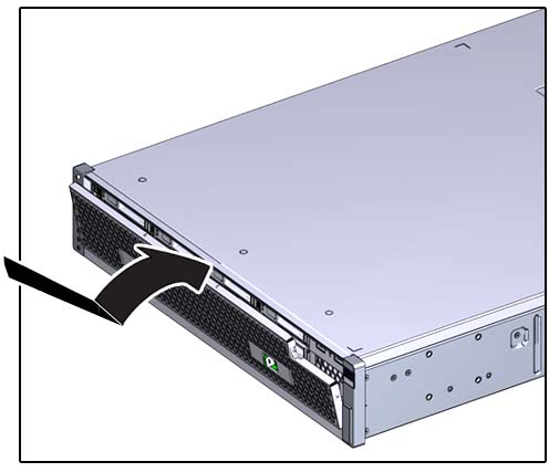 image:The illustration shows installing the filter.