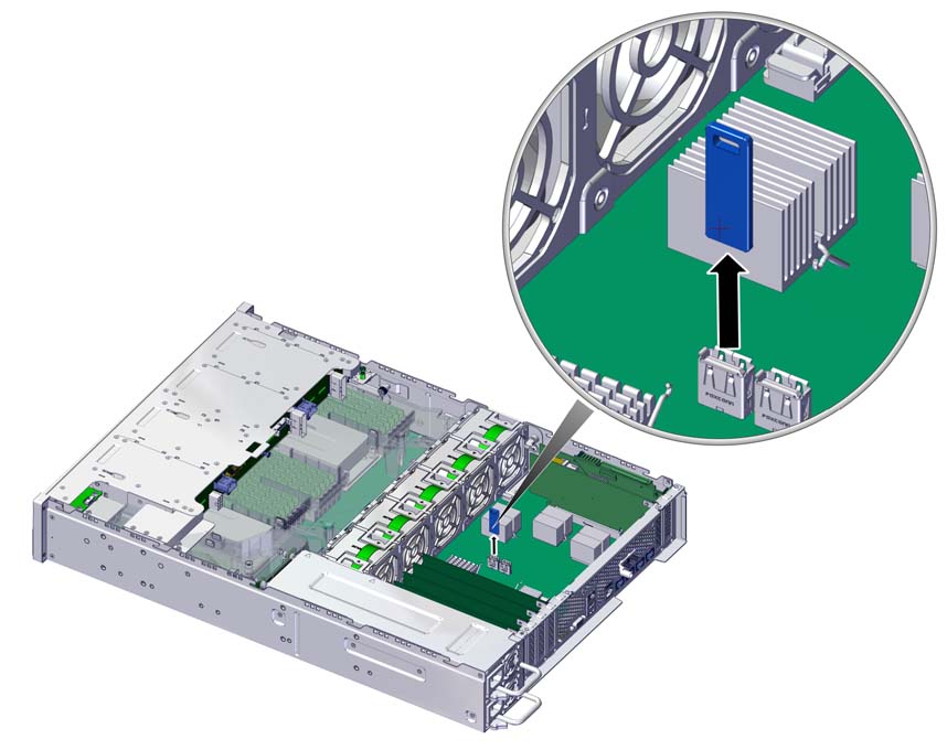 image:The illustration shows removing the USB flash drive.