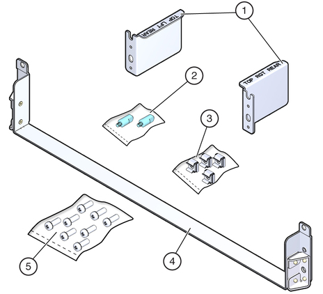 イメージ: 出荷用ブレース部品を示す図。