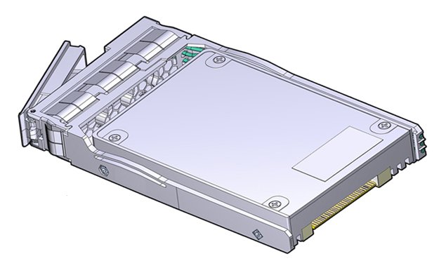 image:Illustration showing the Oracle 1.6 TB NVMe SSD with bracket