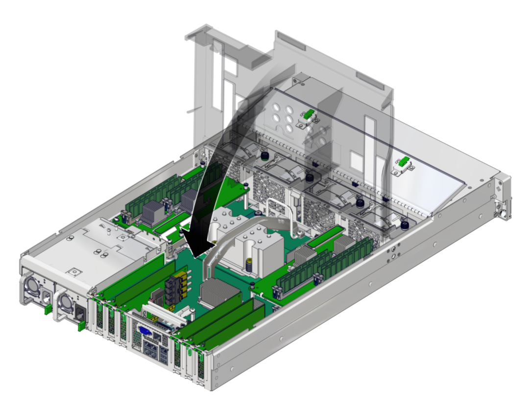 image:Figure showing how to attach the airflow cover.