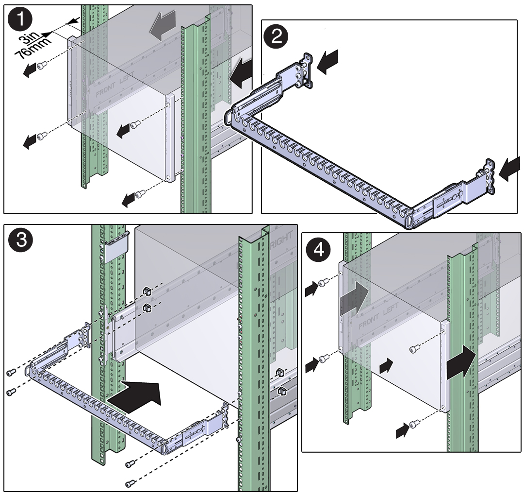 image:Illustration showing how to install the CMA.