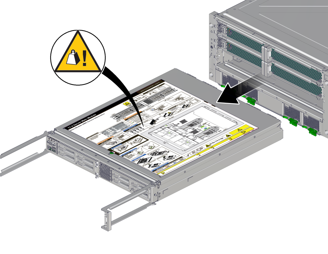 image:Graphic showing how to remove the main module.