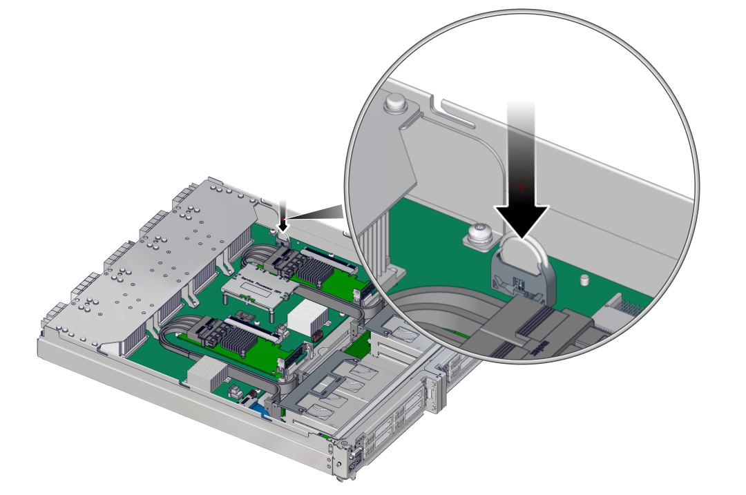 image:Graphic showing how to install the battery.