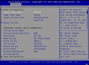 image:Advanced 화면 아래에서 BIOS Create Configuration 메뉴를 보여주는 그림입니다.