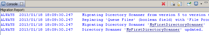 Migration Report Console