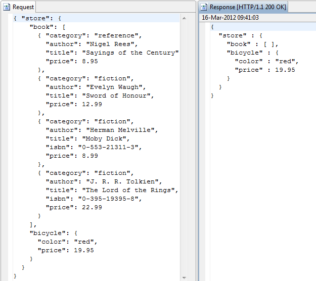 json example