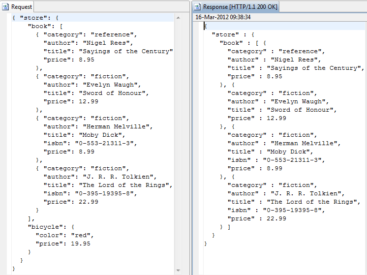 response request and example json JSON Node Remove