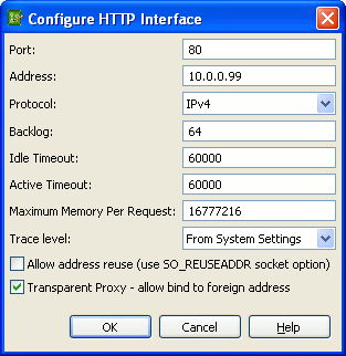 Configure HTTP Interface