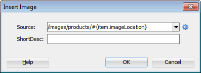 Insert Imageダイアログで、Sourceプロパティを#{item.imageLocation}に設定