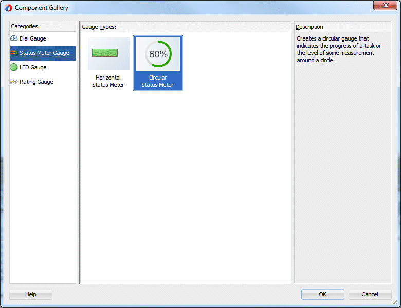 Dial with Thresholdsコンポーネントを選択