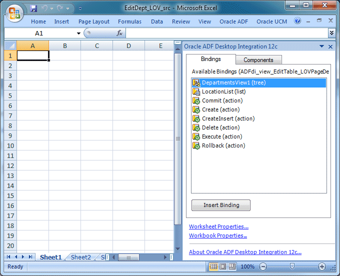 Oracle ADF 11g Desktop Integration