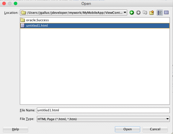 Contentタブで選択されたView Controller Task Flowオプション 
