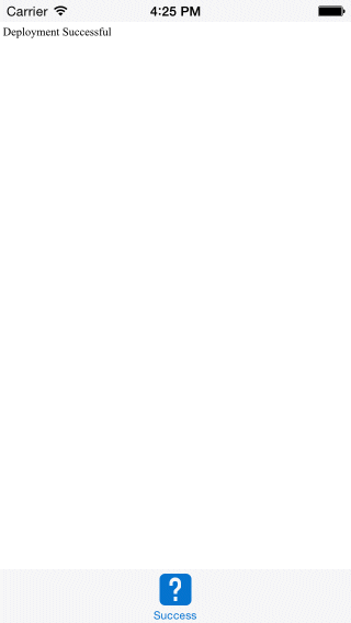 シミュレータのHello Worldアプリ