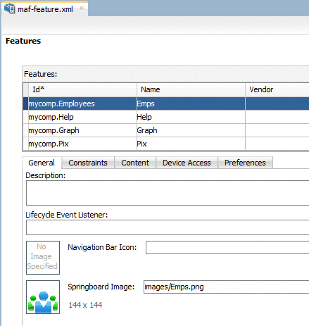 Create Mobile Appのステップ2