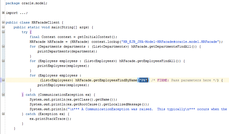 HRFacadeClientのJavaコード