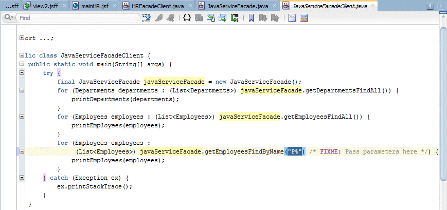 JavaServiceFacadeClientクラス