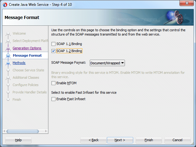 Create Web Serviceウィザード