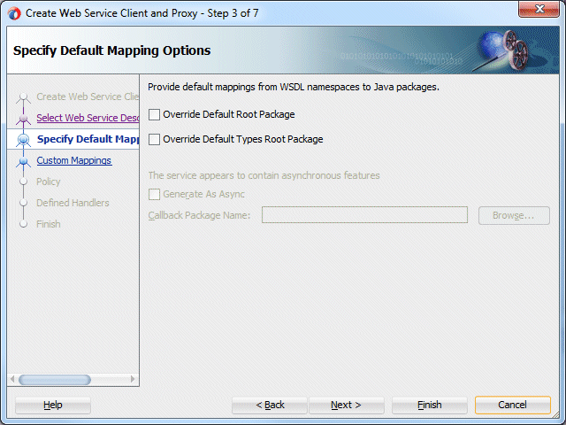 Create Web Service Proxyのステップ2