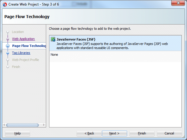 Create Web Projectのステップ3
