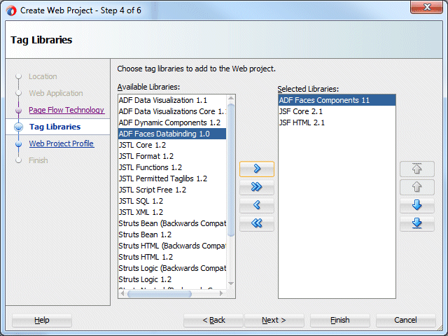 Create Web Projectのステップ4