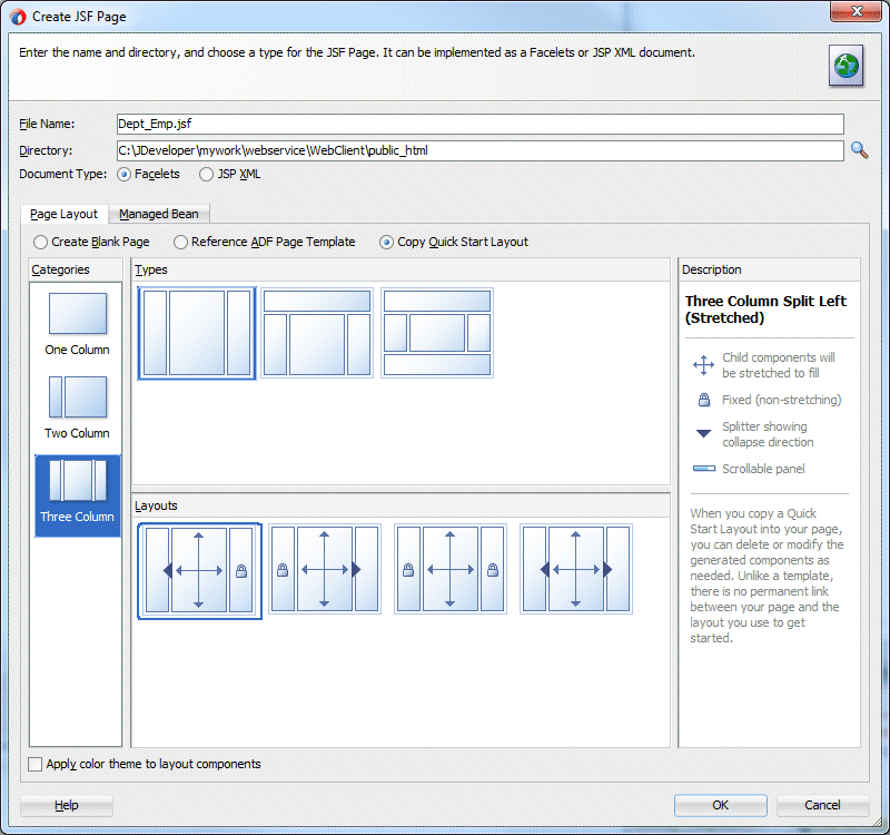 Create JSF Page