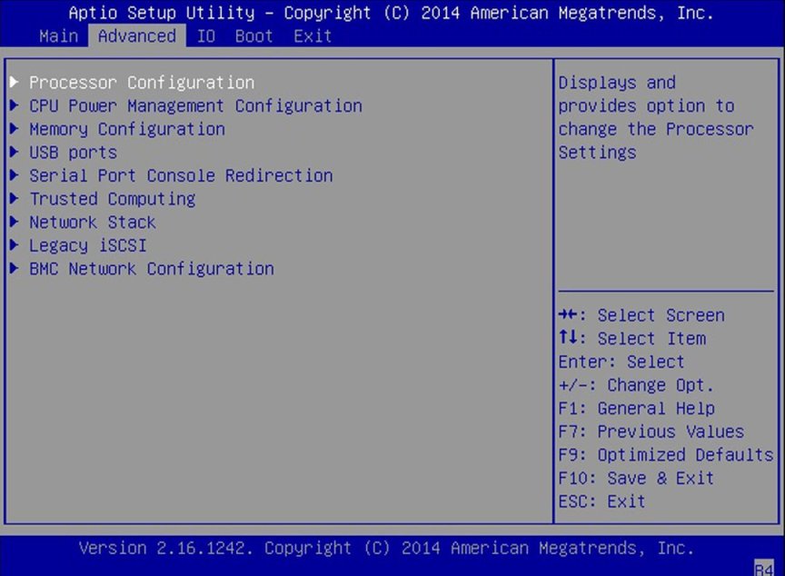 image:レガシーモード「Advanced」画面のスクリーンショット。