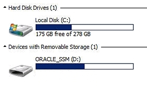 image:Windows 파일 브라우저에 표시되는 대로 장치를 보여 주는 화면 캡처입니다.