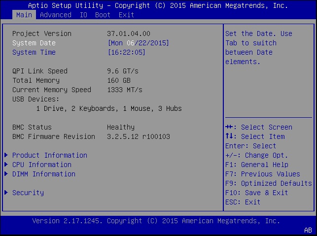 image:Graphic showing the BIOS Setup Utility Main Menu.