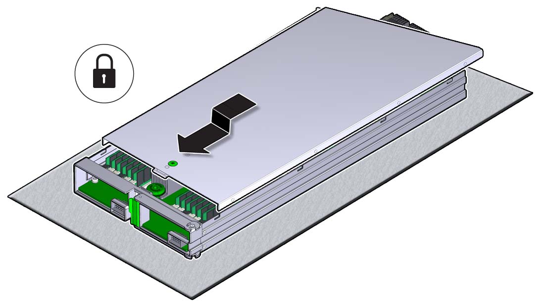 image:An illustration showing the how to install the CMOD                                 cover.