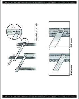 image:L'illustration présente un exemple de page de corps de texte imprimé en mode paysage avec une étiquette imprimée en mode portrait.