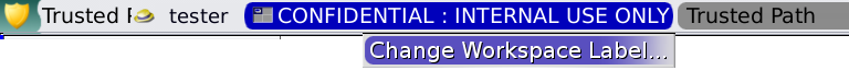image:该图在可信窗口条中的窗口标签下显示 “Change Workspace Label“（更改工作区标签）菜单。