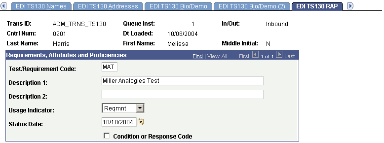 EDI TS130 RAP page