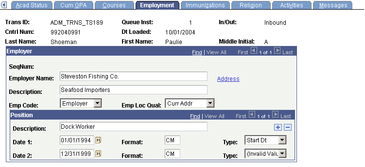 TS189 Staging - Employment page