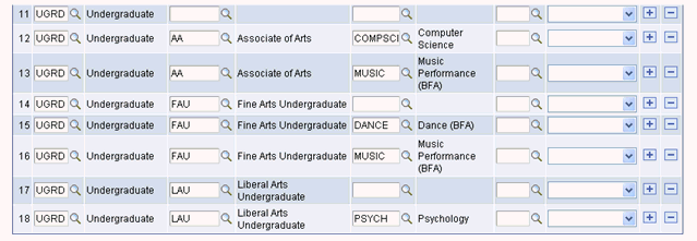 Application Setup page: Criteria tab (2 of 2)