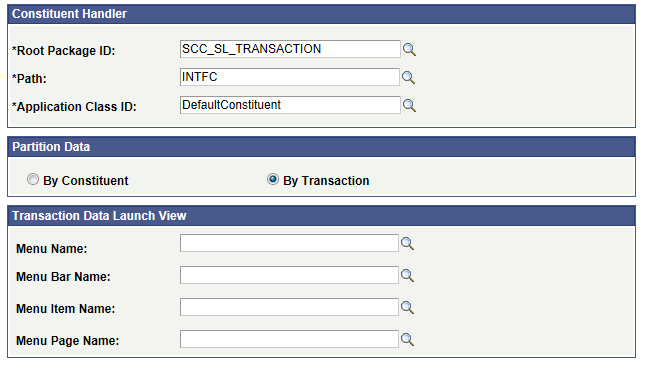 Transaction Setup page (2 of 2) for UCAS (Universities and Colleges Admissions Service)