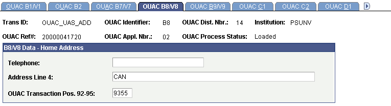 OUAC B8/V8 page
