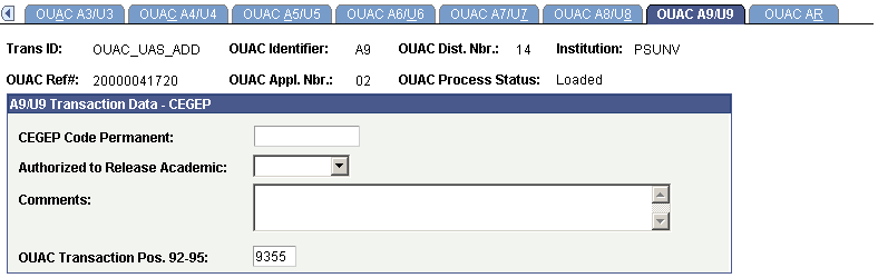 OUAC A9/U9 page