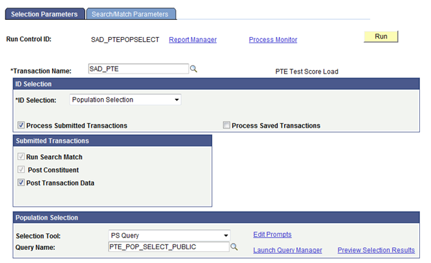 Example of Transaction Management process when posting a subset of test takers for a transaction