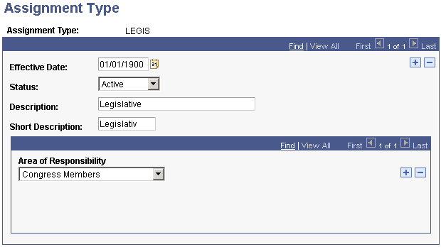 Assignment Type page