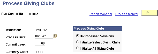Process Giving Clubs page