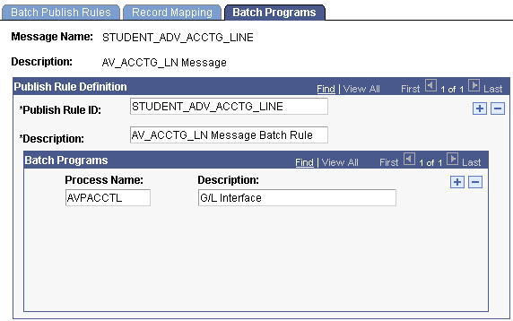 Batch Programs page