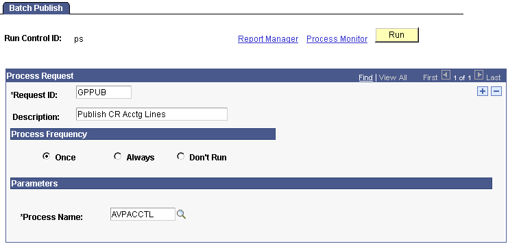 Batch Publish page