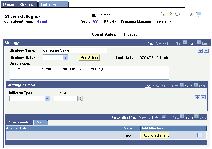 Prospect Strategy page