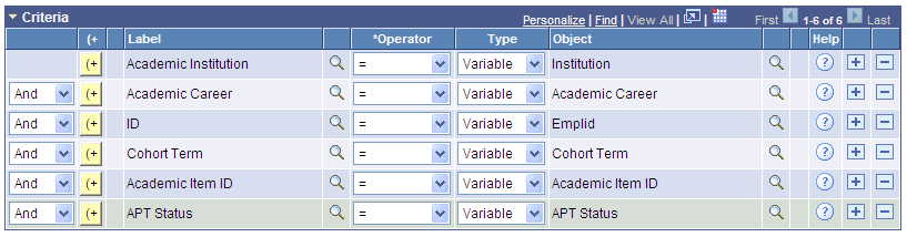 Example of Criteria Grid